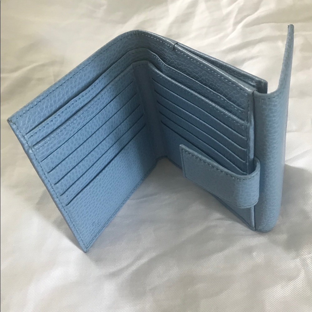 Gucci Leather French Flap Wallet